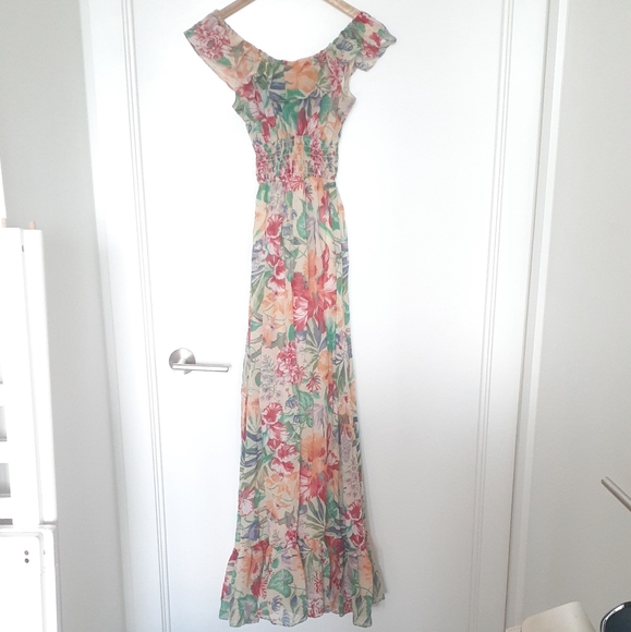 Vintage Tropical Print Floral Dress - Picture 10 of 10